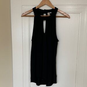 Allison Joy Black Keyhole Tank Top